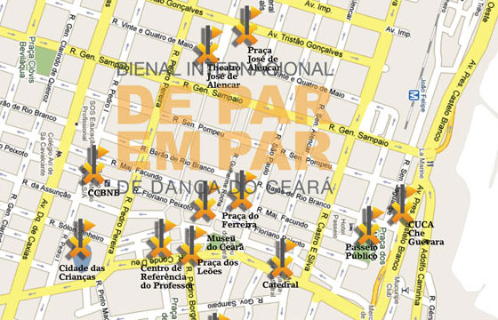 Mapa de atividades da Bienal  de Dan&ccedil;a 2010